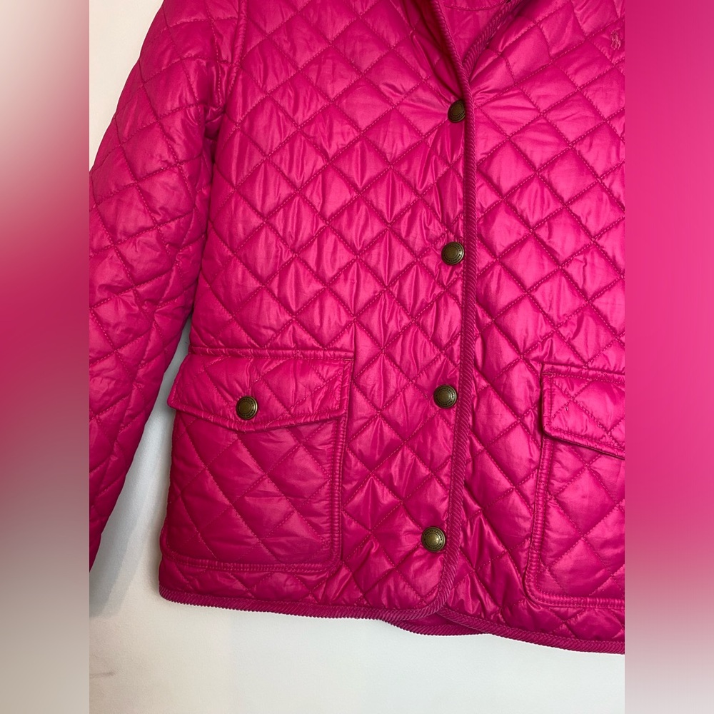 Big Girls Ralph Lauren Pink Quilted Jacket Sz Lg 12/14 - Picture 3 of 16